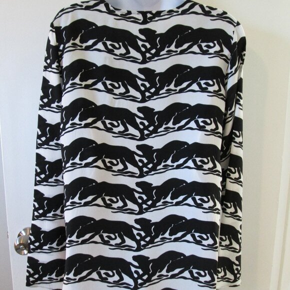 The Kooples Wild Panther Print Blouse Sz 2/M NWT - Picture 9 of 12